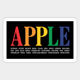 Apple Countries Magnet